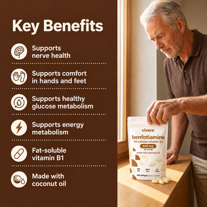 Vivere Benfotiamine — key benefits
